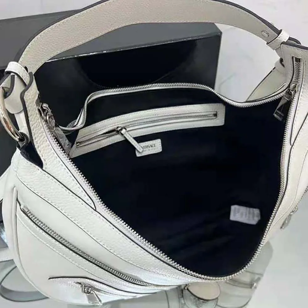 Versace Repeat Hobo Bag for Women in White