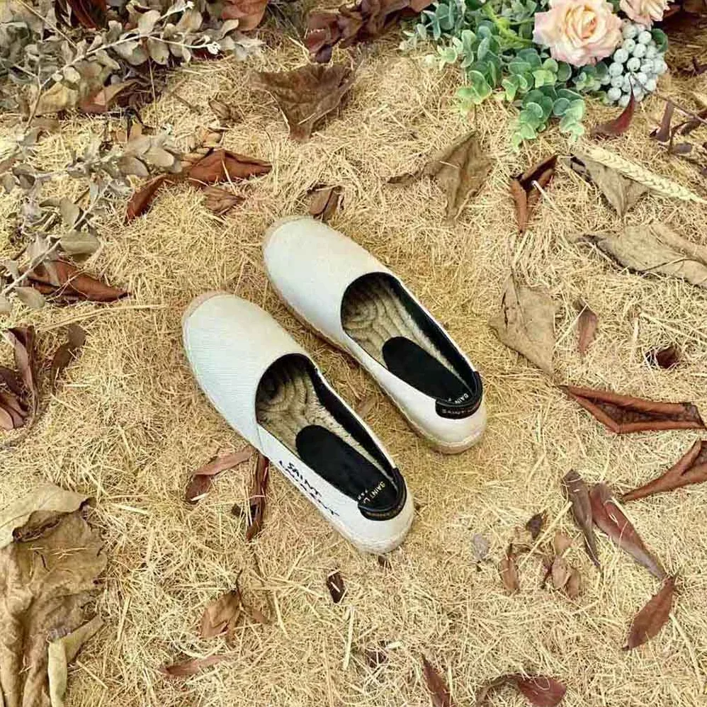 Saint Laurent YSL Saint Laurent Embroidered Espadrilles in Canvas for Women Saint Laurent YSL Saint Laurent Embroidered Espadrilles in Canvas for Women