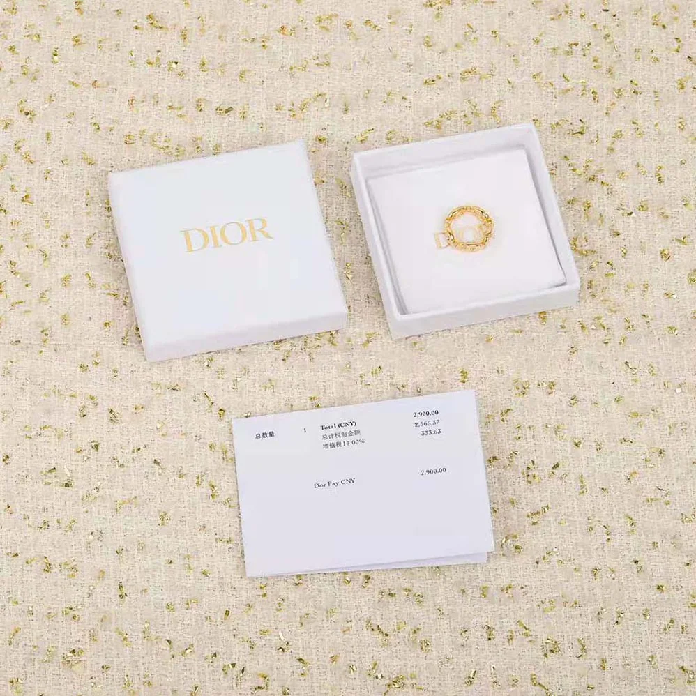 Dior CD Navy Ring Gold for Women in Finish Metal