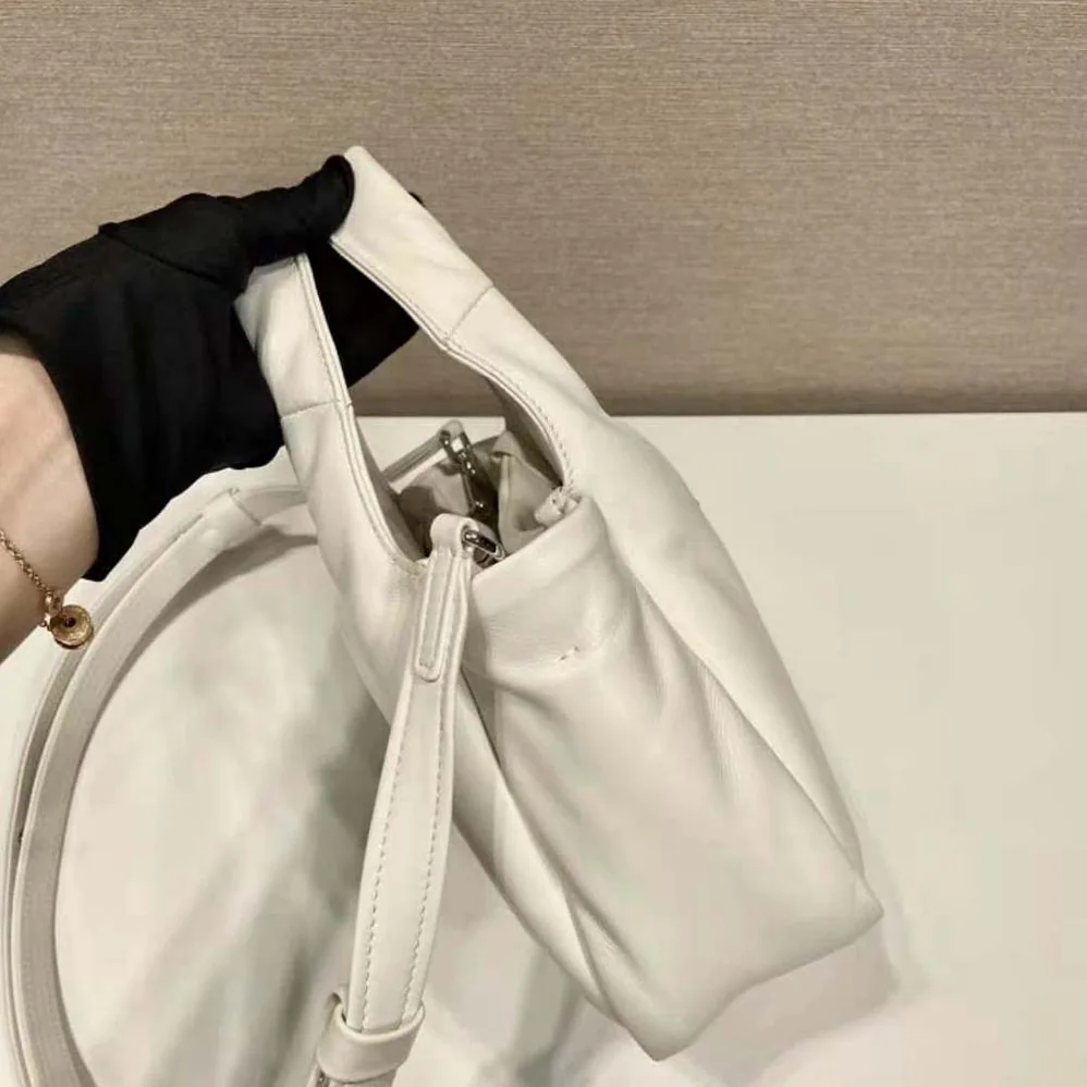 Prada Small Padded Prada Soft Nappa-Leather Bag for Women in White Prada Small Padded Prada Soft Nappa-Leather Bag for Women in White