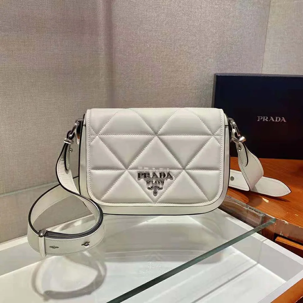 Prada Spectrum Leather Bag for Women in White