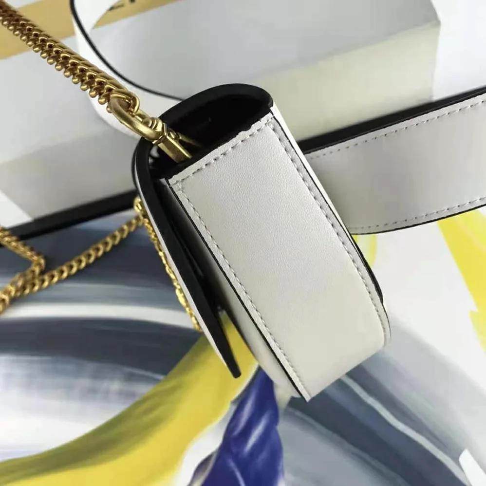 Versace Virtus Belt Bag in Calfskin Leather for Women in White