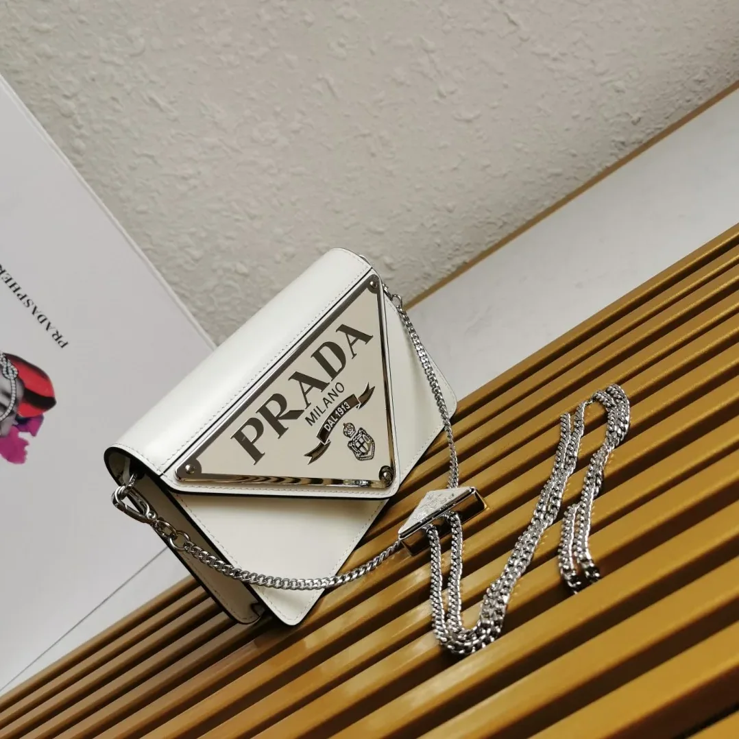 Prada Brushed Shoulder Bag White Prada Brushed Shoulder Bag White