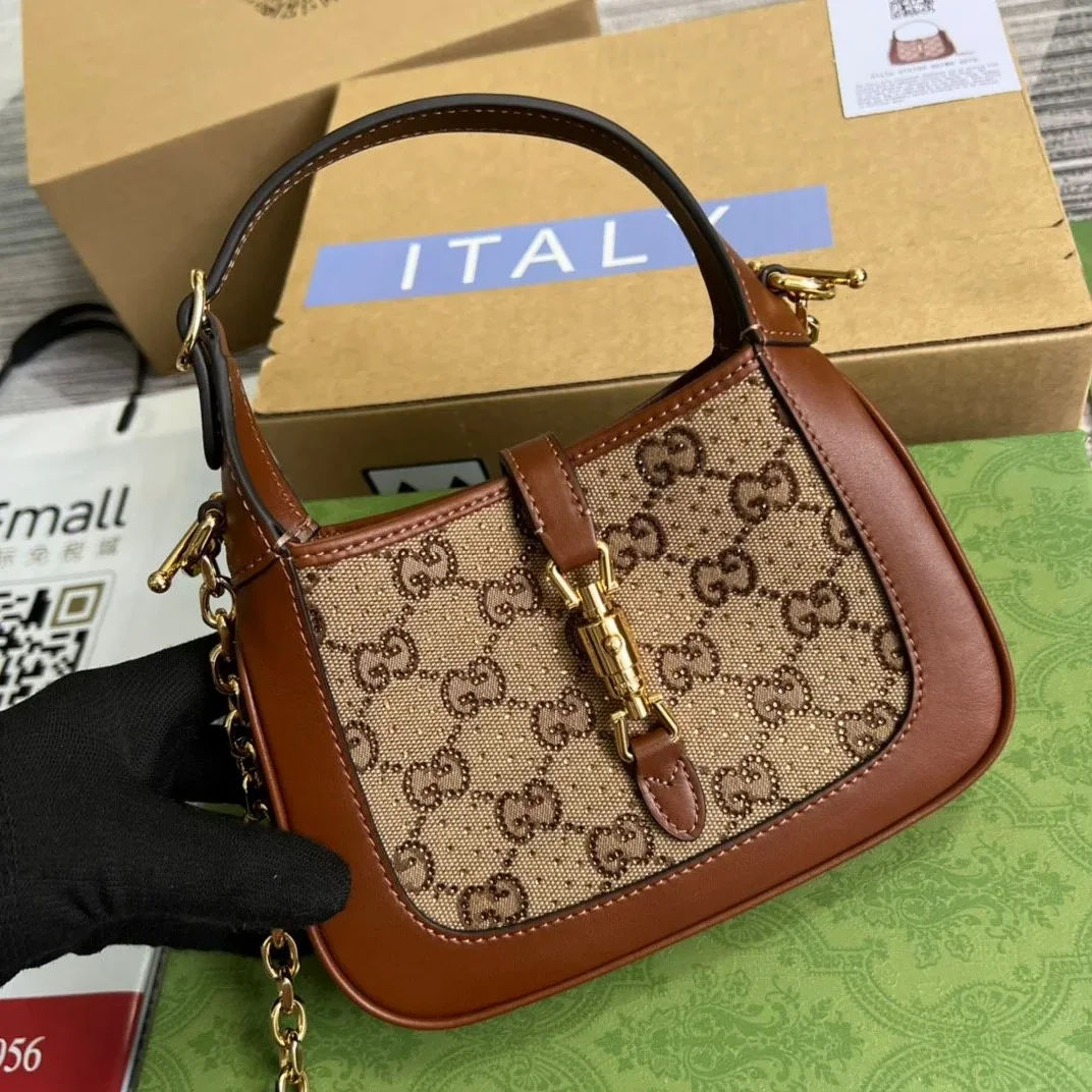 Gucci Jackie 1961 Mini GG Shoulder Bag Beige Gucci Jackie 1961 Mini GG Shoulder Bag Beige