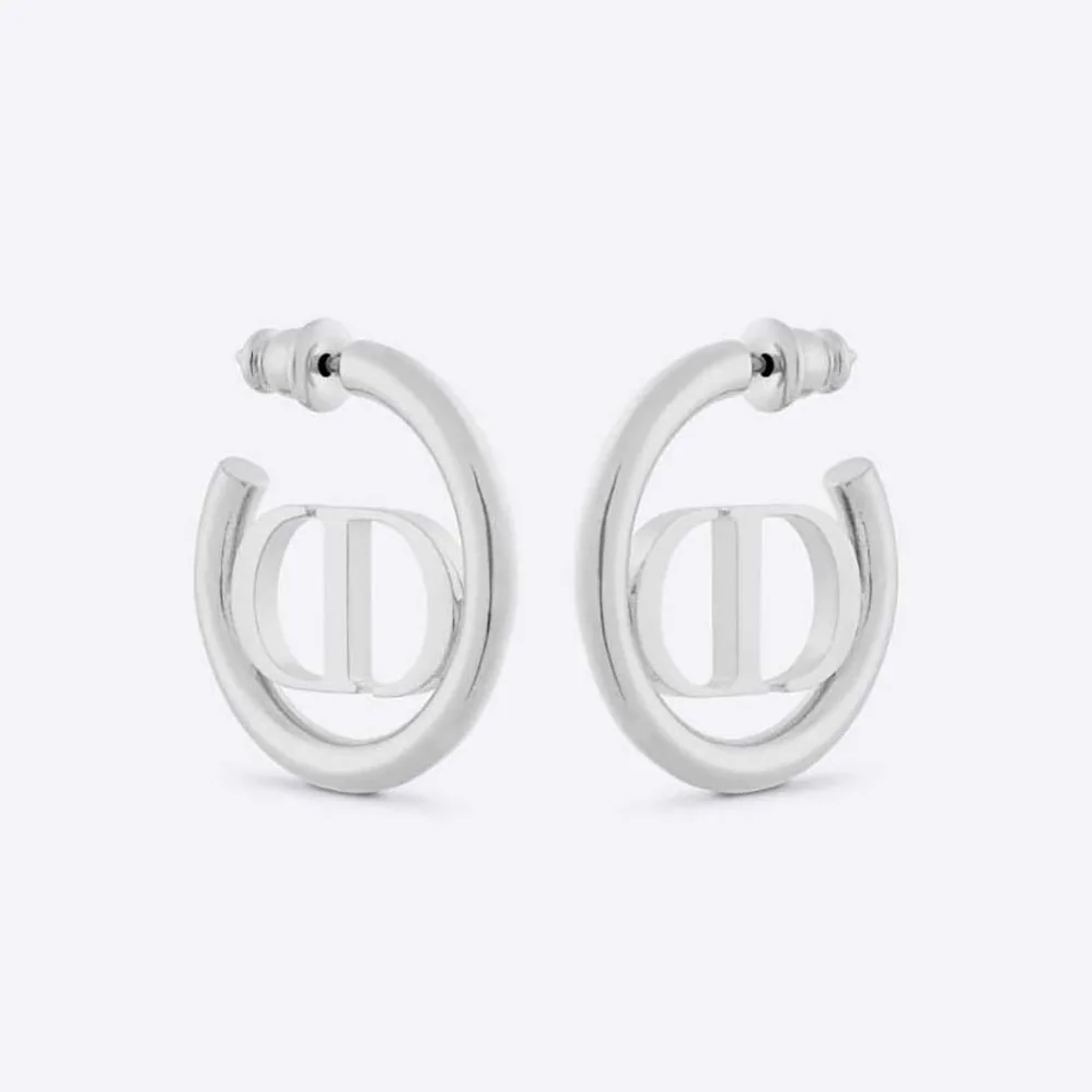 Dior 30 Montaigne Earrings Silver for Women in Finish Metal