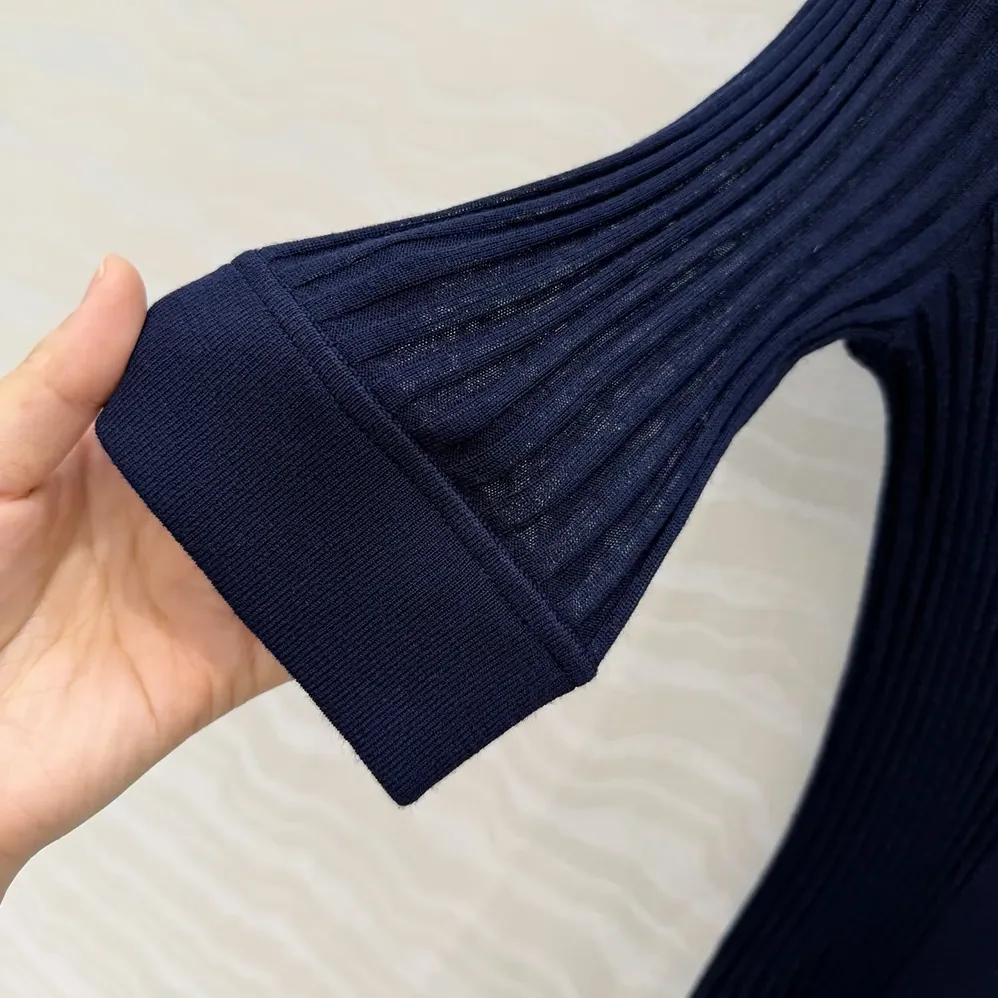 Miu Miu Ribbed Knit Wool Sweater for Women