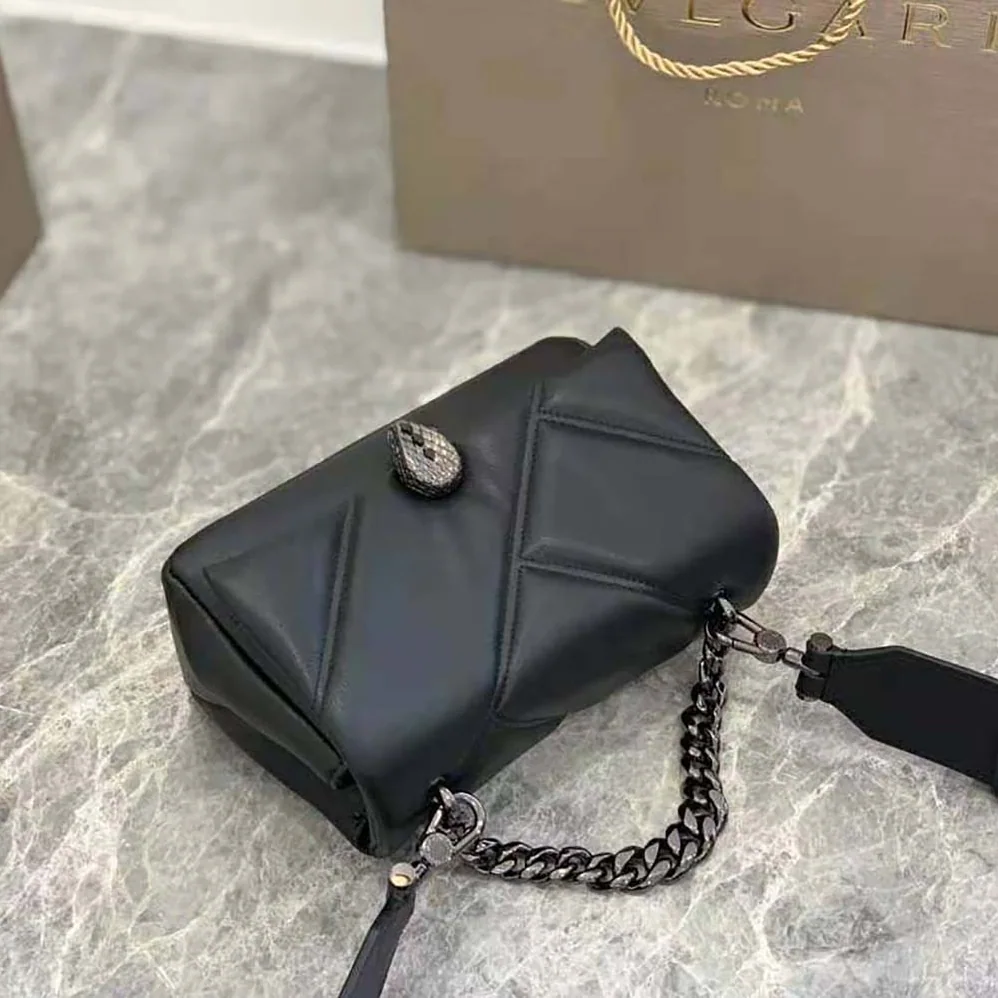 Bvlgari Serpenti Cabochon Crossbody Mini Bag for Women in Black Bvlgari Serpenti Cabochon Crossbody Mini Bag for Women in Black