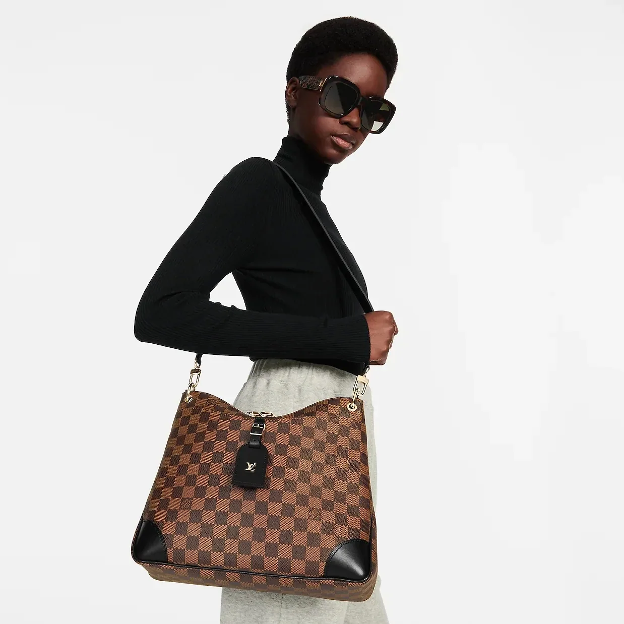 Louis Vuitton Odeon MM Damier Ebene Brown /