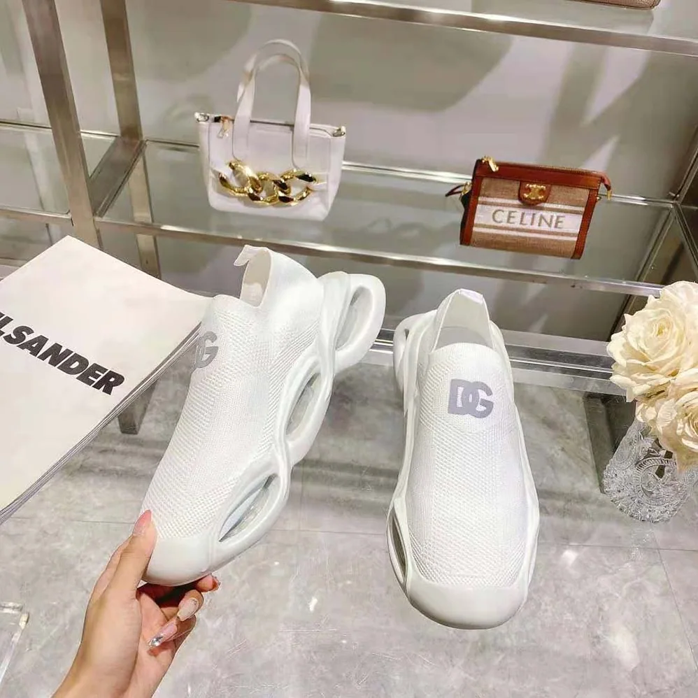 Dolce Gabbana D&G Stretch Mesh Wave Sneakers for Unisex in White