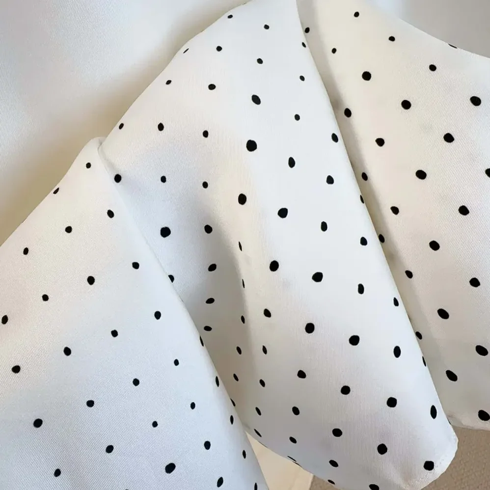 Dior Mid-Length Flared Skirt White Silk Twill with Black PolkaDior Motif for Women Dior Mid-Length Flared Skirt White Silk Twill with Black PolkaDior Motif for Women