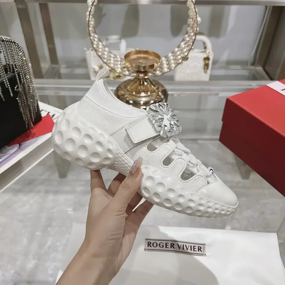 Roger Vivier Viv' Run Light Trekky Sneakers in Fabric for Women in White