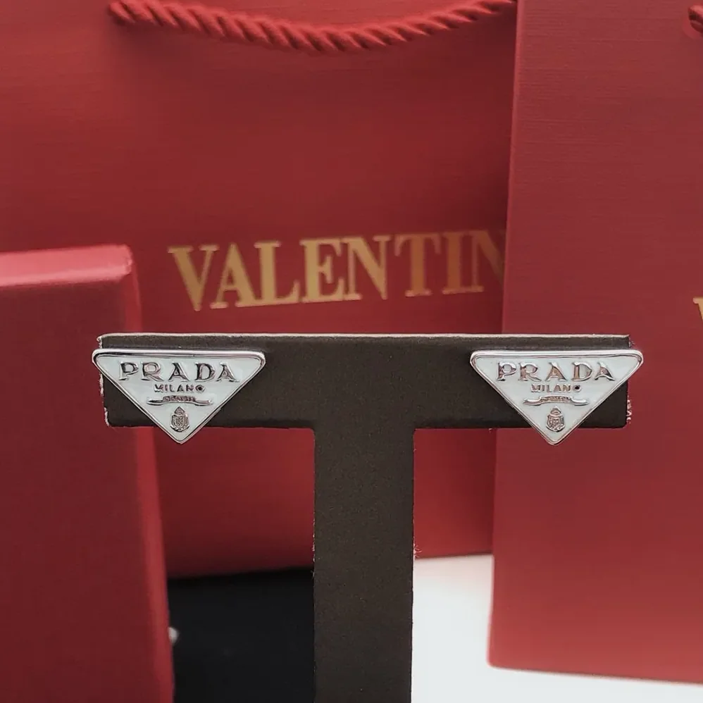 Prada Symbole Earrings for Women in White