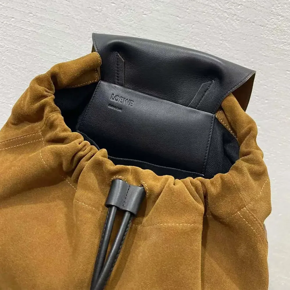 Loewe Flamenco Backpack in Pressed Suede for Unisex Loewe Flamenco Backpack in Pressed Suede for Unisex