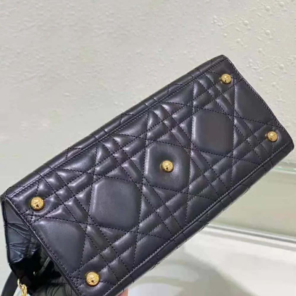 Dior Medium ST Honore Tote Black Macrocannage Lambskin for Women Dior Medium ST Honore Tote Black Macrocannage Lambskin for Women