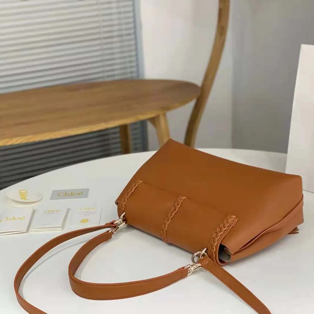 Chloe Penelope Medium Soft Shoulder Bag for Women in Brown