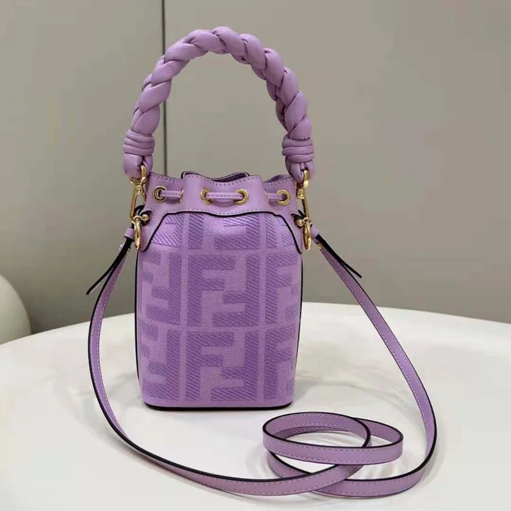 Fendi Mon Tresor Purple FF Canvas Mini for Women in bag