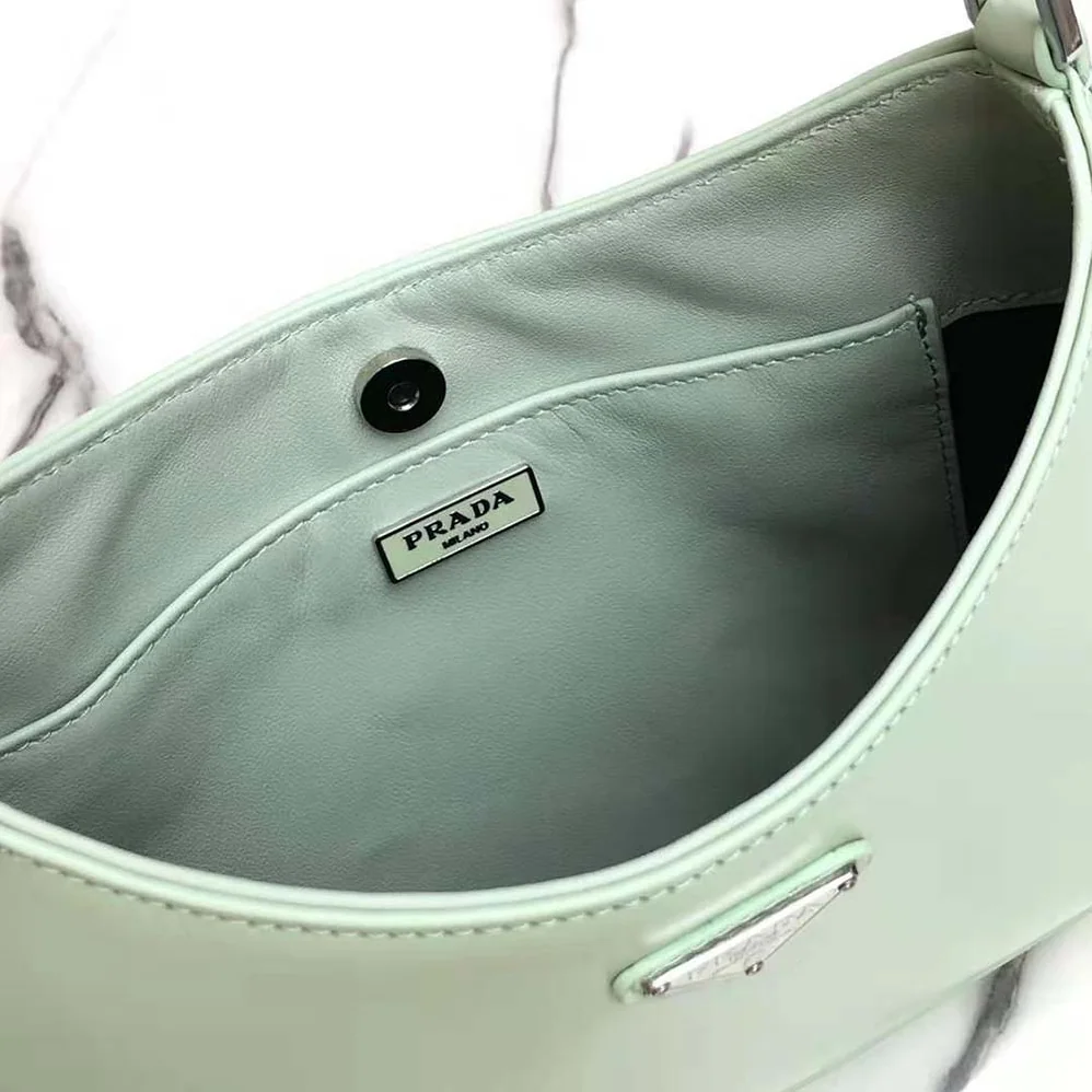 Prada Cleo Brushed Leather Shoulder Bag in Lime Prada Cleo Brushed Leather Shoulder Bag in Lime