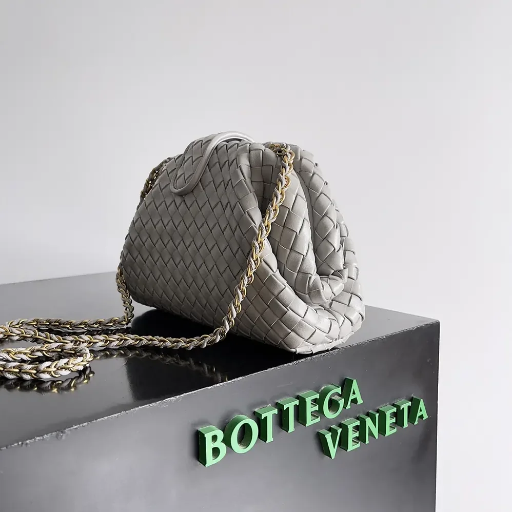 Bottega Veneta Small Lauren 1980 for Women in Silver Bottega Veneta Small Lauren 1980 for Women in Silver