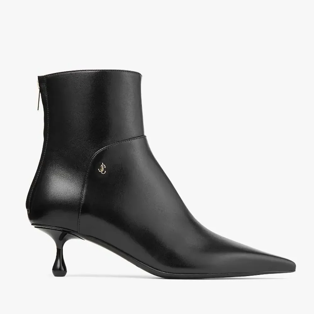 Jimmy Choo Cycas Ankle Boot 50 Black Nappa Leather Ankle Boots for Women