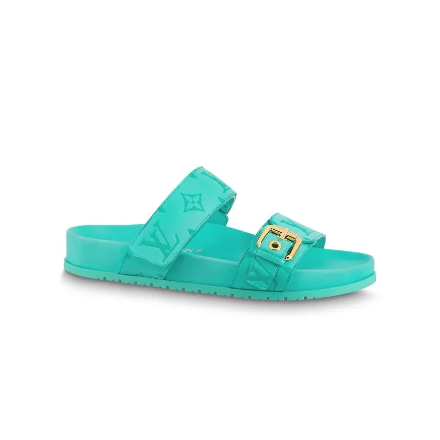 Bom Dia Flat Comfort Mule Blue Bom Dia Flat Comfort Mule Blue