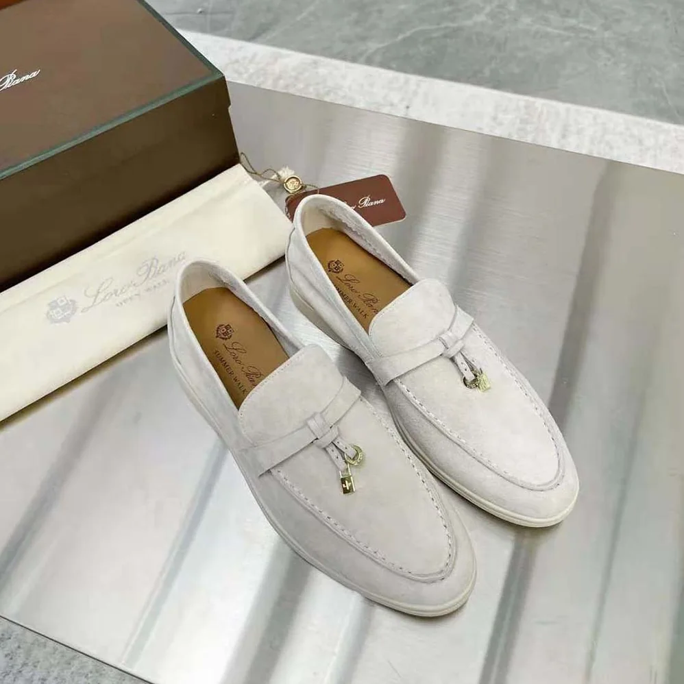 Loro Piana Summer Charms Walk Loafers for Unisex in White