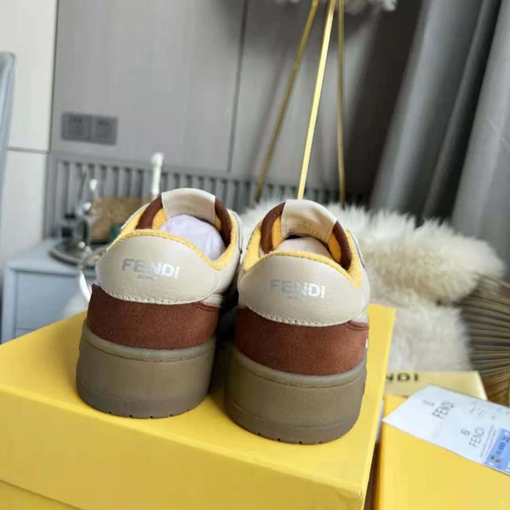 Fendi Match Beige Suede Low for Unisex in Tops Fendi Match Beige Suede Low for Unisex in Tops