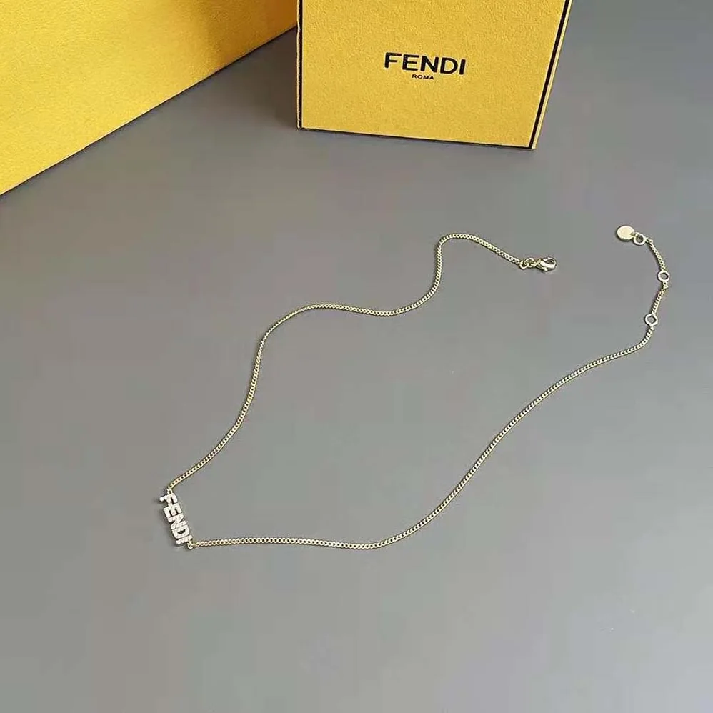 Fendi Signature Necklace Gold for Women in Colored Fendi Signature Necklace Gold for Women in Colored