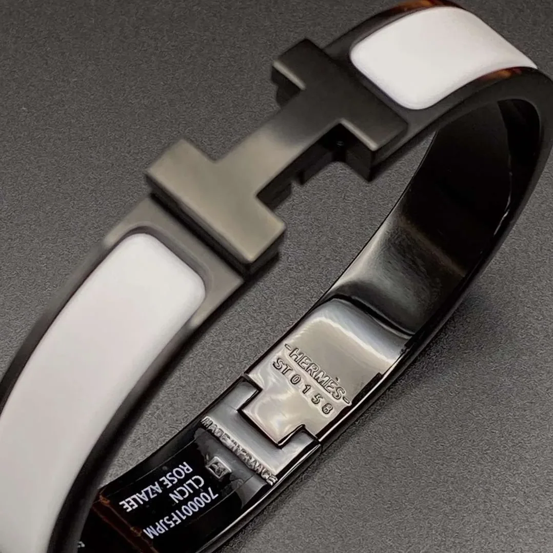 Hermes Clic Hh Bracelet White