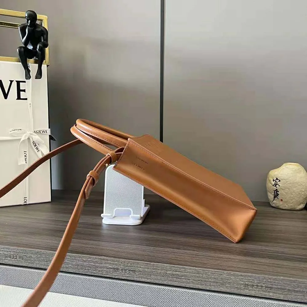 Loewe Standard A5 Tote in Sleek Calfskin for Women in Tan
