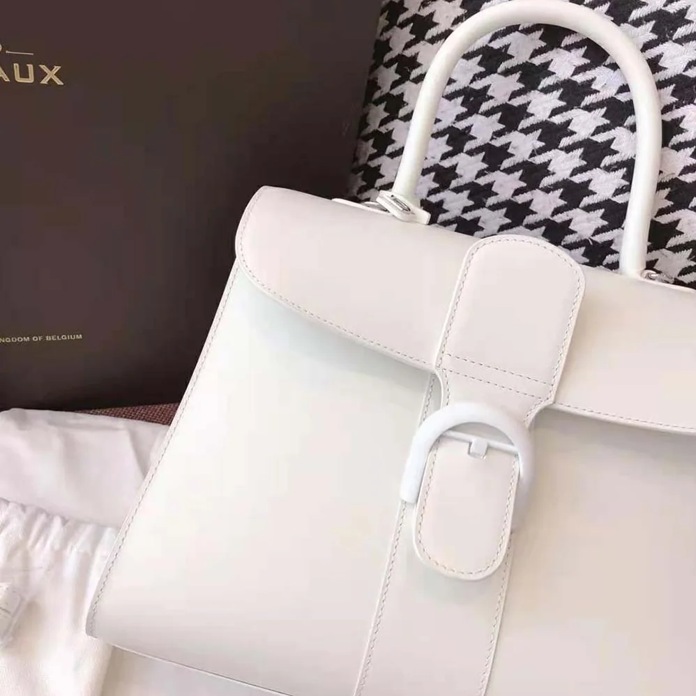 Delvaux Brillant MM in Box Calf for Women in White Delvaux Brillant MM in Box Calf for Women in White