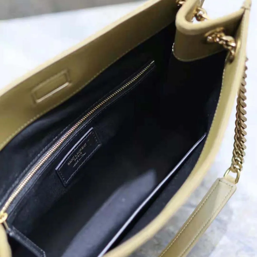Saint Laurent YSL Niki Medium Shopping Bag in Suede for Women in Green Saint Laurent YSL Niki Medium Shopping Bag in Suede for Women in Green