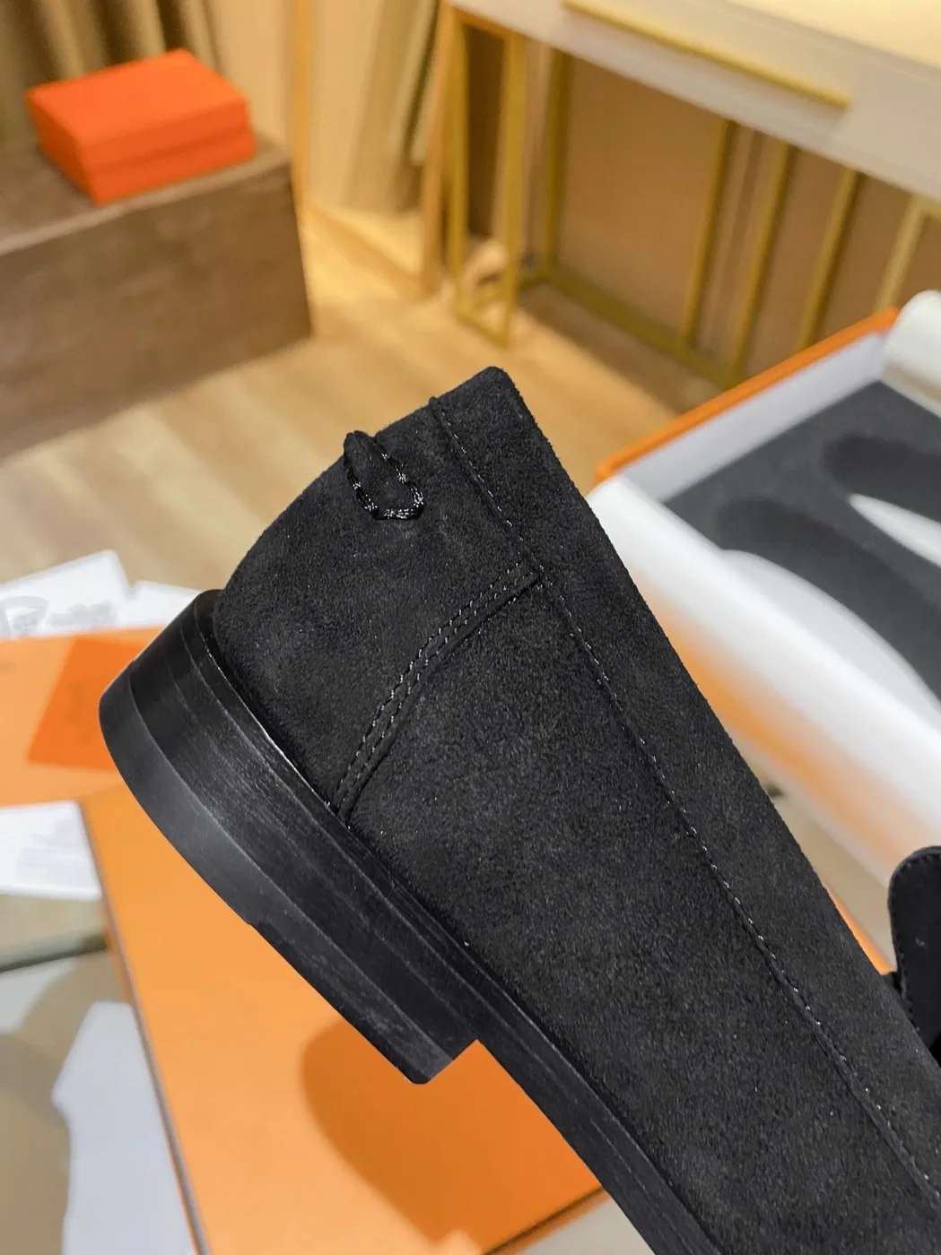 Hermes Destin Loafers Black 9M360