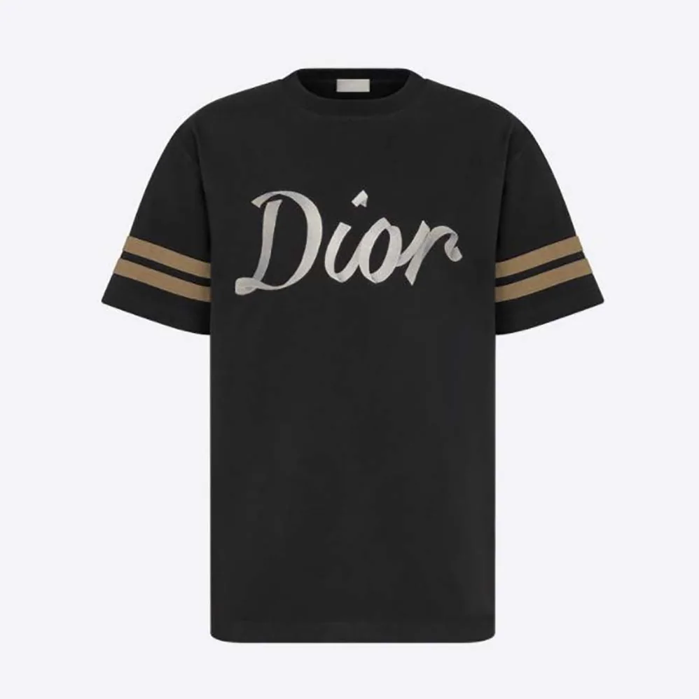 Dior Relaxed-Fit T-shirt Black Organic Cotton Compact Jersey for Men