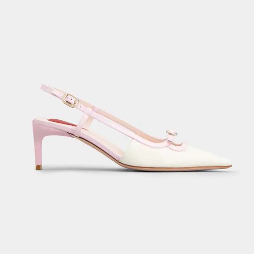 Roger Vivier Viv' Canard Slingback Pumps in Patent Leather for Women in Pink Roger Vivier Viv' Canard Slingback Pumps in Patent Leather for Women in Pink