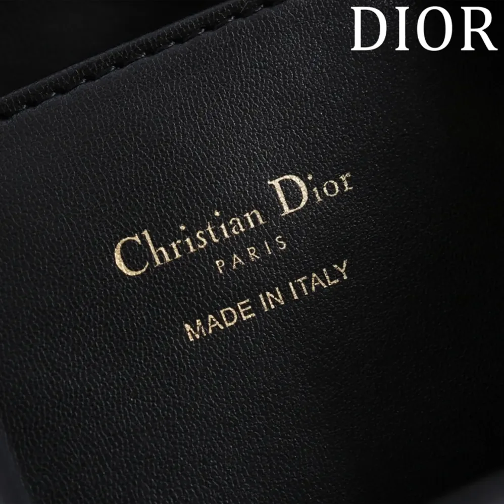 Dior Small Dior Caro Bucket Bag Black Macrocannage Lambskin for Women