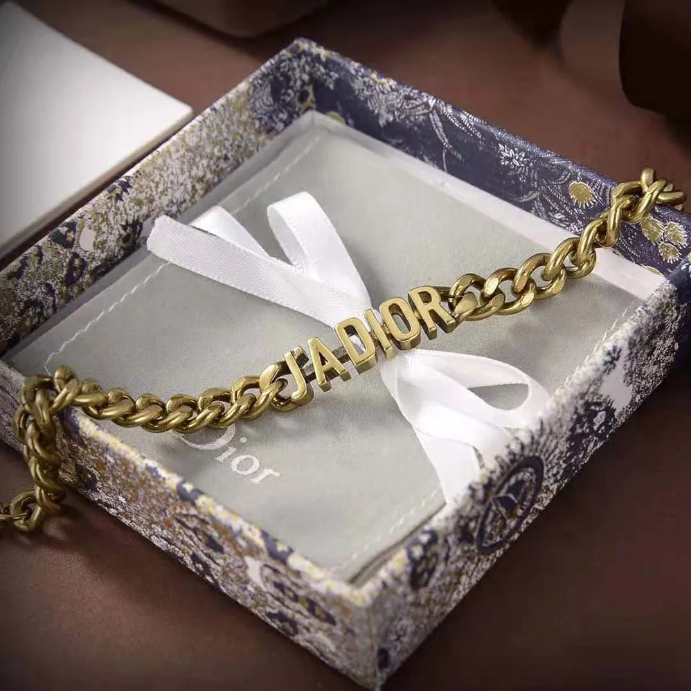 Dior J Adior Bracelet Antique Gold for Women in Finish Metal Dior J Adior Bracelet Antique Gold for Women in Finish Metal