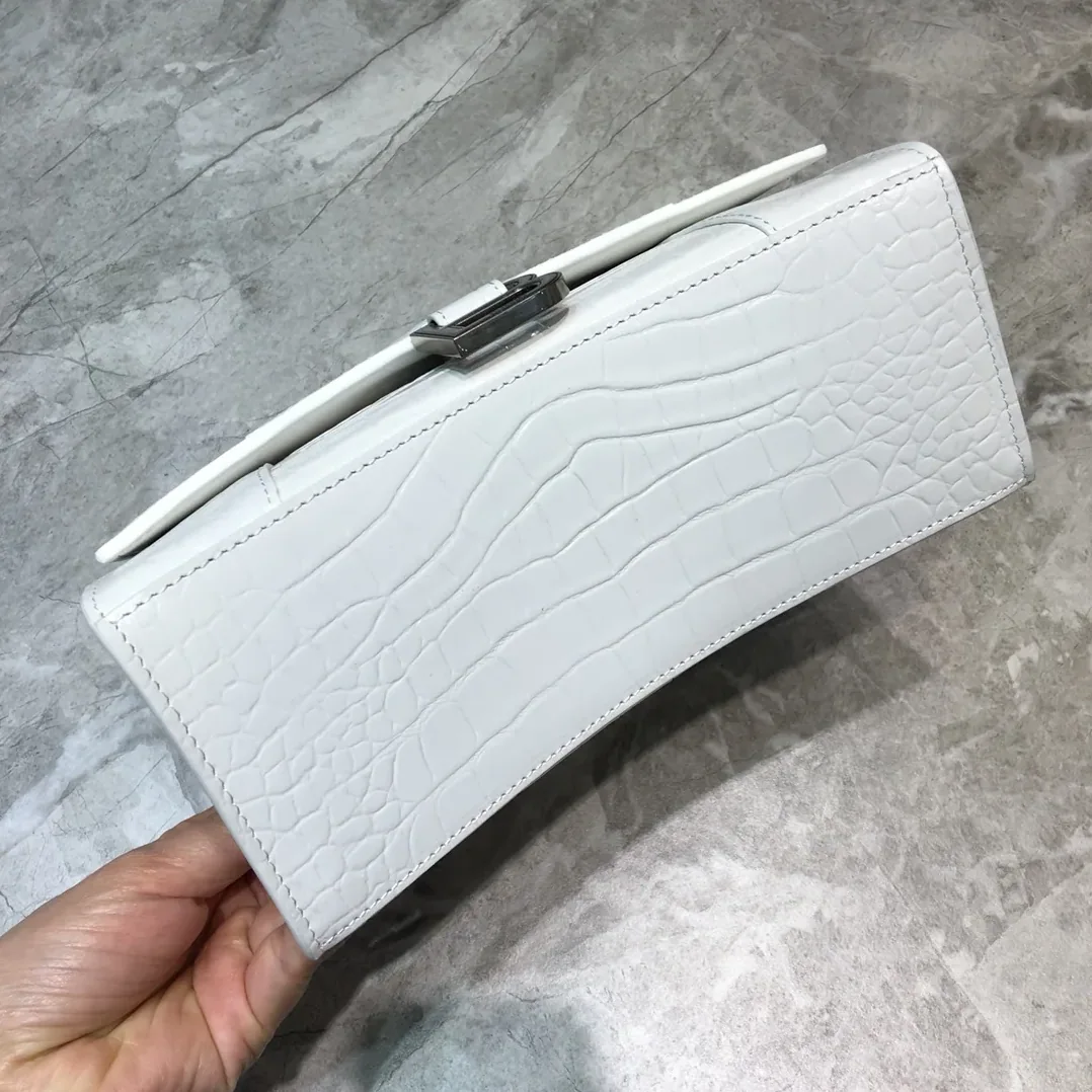 Balenciaga Hourglass Small Handbag In White