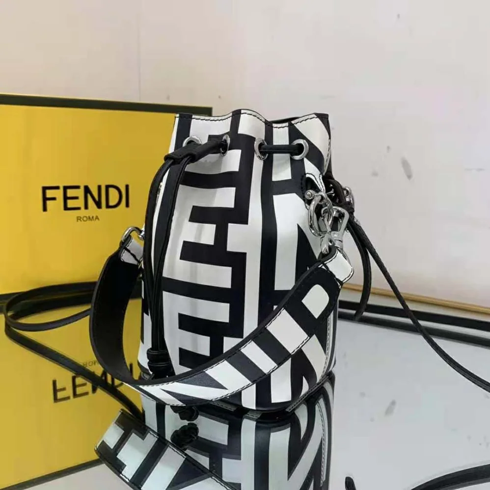 Fendi Mon Tresor Two-Tone Printed Leather Fendi Roma Capsule Mini for Women in Bag Fendi Mon Tresor Two-Tone Printed Leather Fendi Roma Capsule Mini for Women in Bag