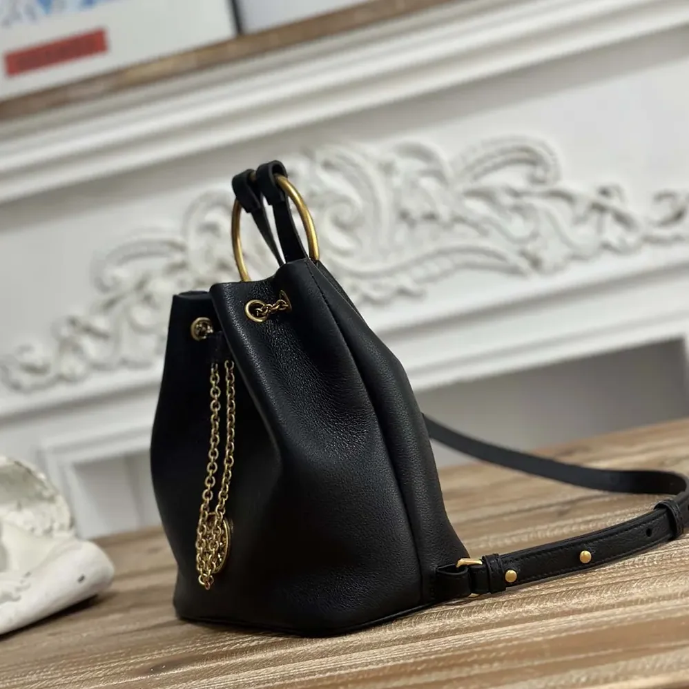Chloe Small Bracelet Backpack in Grained Leather for Women in Black Chloe Small Bracelet Backpack in Grained Leather for Women in Black