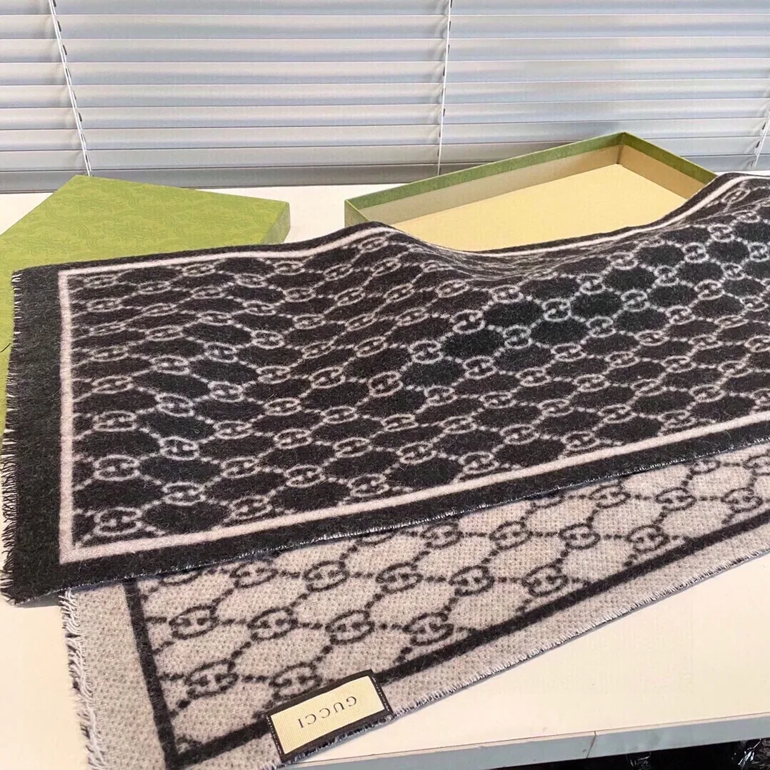 Gucci Double Sided Scarf Black Gucci Double Sided Scarf Black