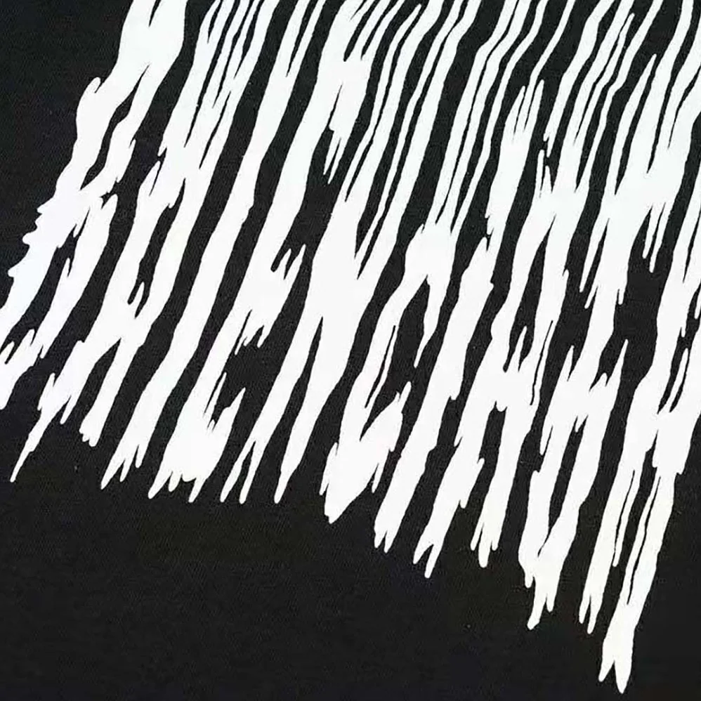 Balenciaga Barcode Wide Fit T-Shirt in Black and White Vintage Jersey for Women Balenciaga Barcode Wide Fit T-Shirt in Black and White Vintage Jersey for Women