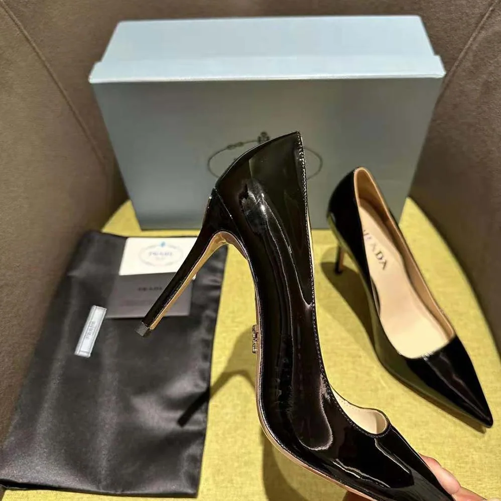 Prada Patent Leather Pumps for Women in Black