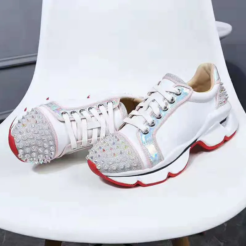 Christian Louboutin Shoes Vrs 2018 Sneakers for Women in White Christian Louboutin Shoes Vrs 2018 Sneakers for Women in White