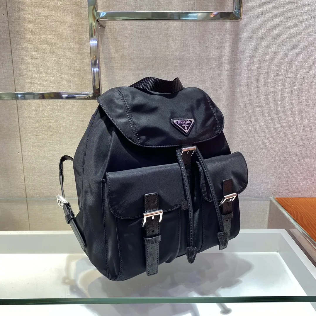 Prada Small Re in Nylon Backpack Black Prada Small Re in Nylon Backpack Black