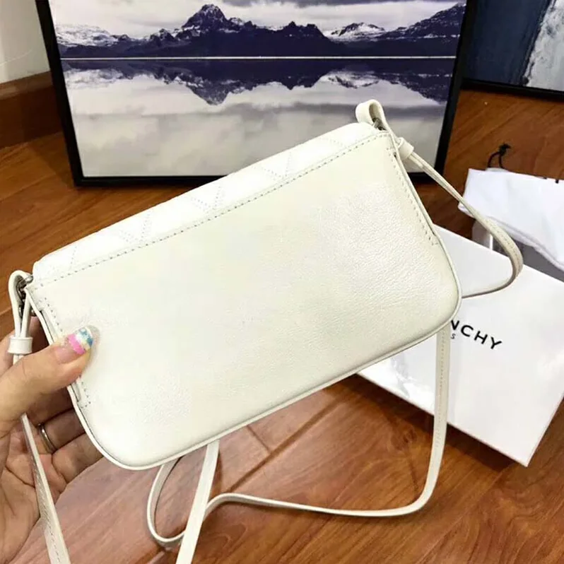 Givenchy Mini Pocket Bag in Diamond Quilted Leather for Women in White Givenchy Mini Pocket Bag in Diamond Quilted Leather for Women in White