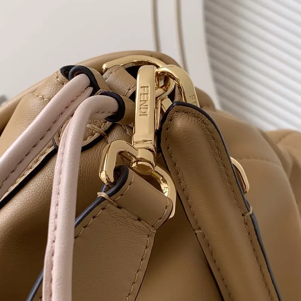 Fendi Mamma Baguette Large Cappuccino Nappa Leather Bag for Women Fendi Mamma Baguette Large Cappuccino Nappa Leather Bag for Women