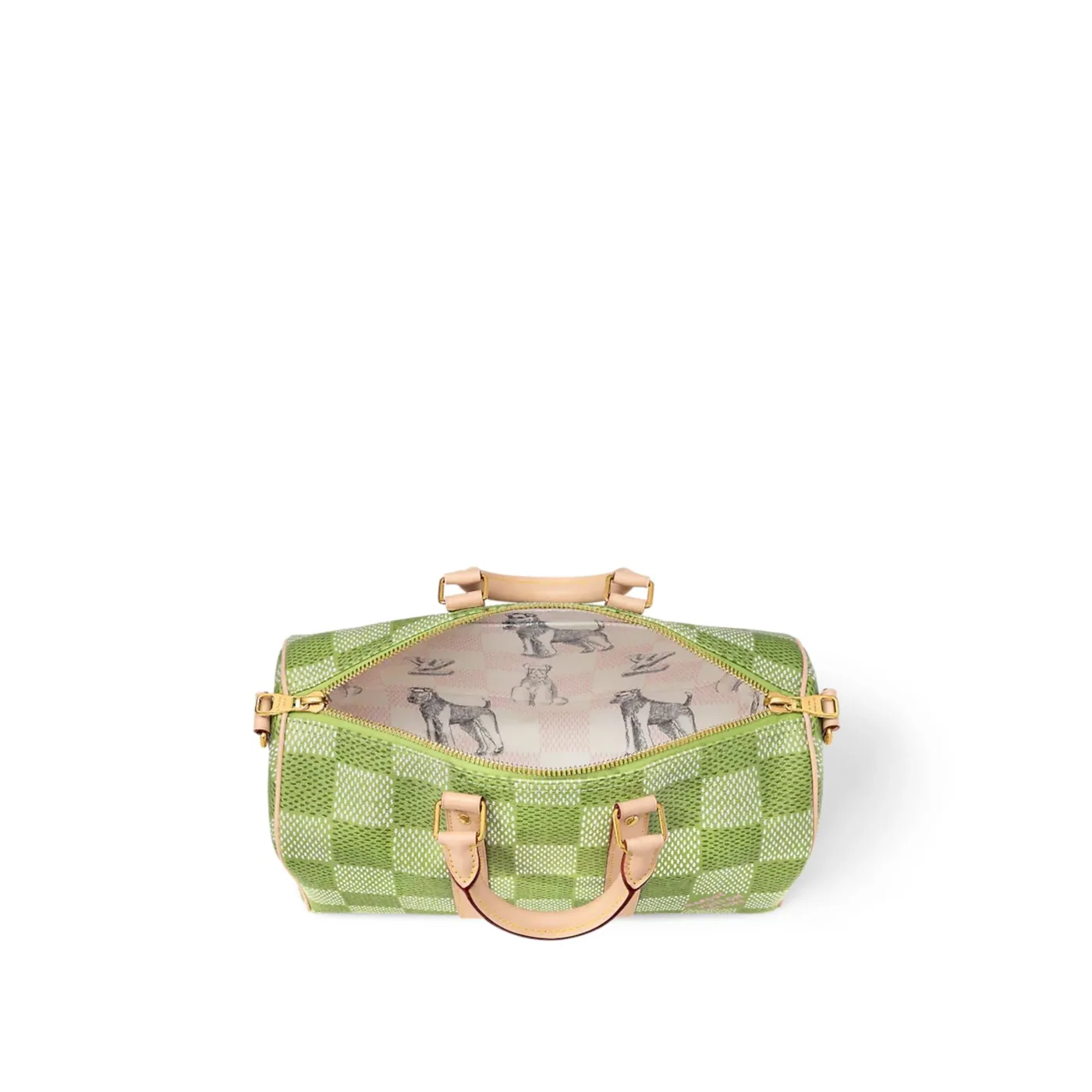 Louis Vuitton Keepall Bandouliere 35 Travel Bag in Green Gold Hardware