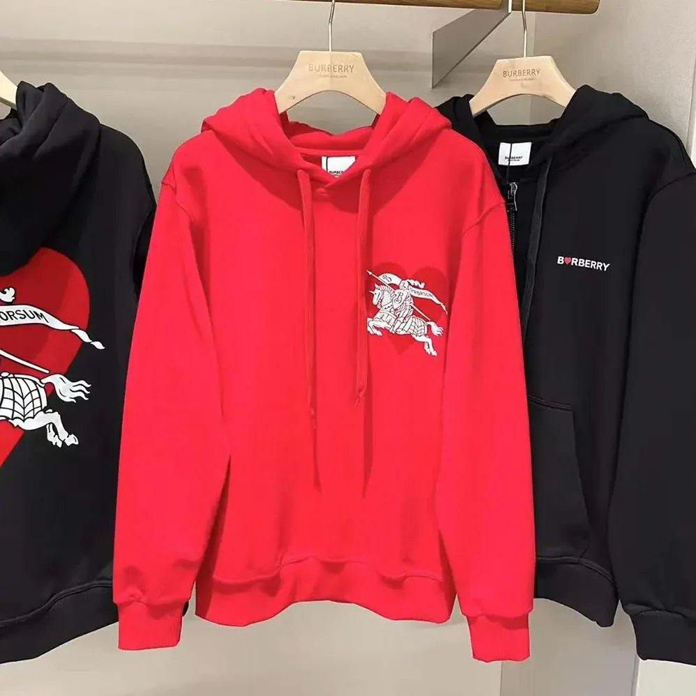 Burberry EKD Motif Cotton Sweatshirt for Men in Red