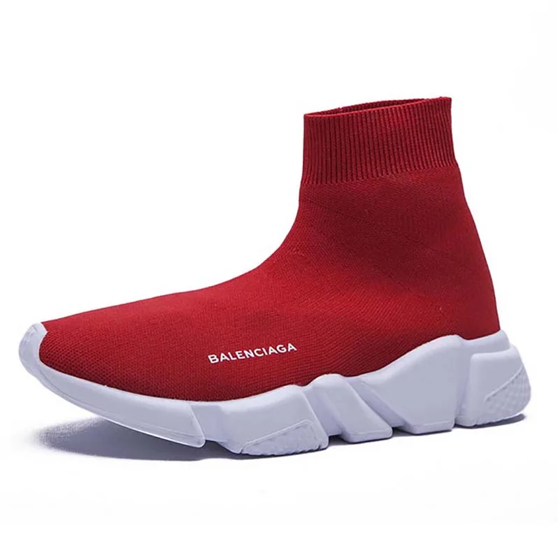 Balenciaga Stretch Mesh High Top Sneakers for Unisex in Red Balenciaga Stretch Mesh High Top Sneakers for Unisex in Red