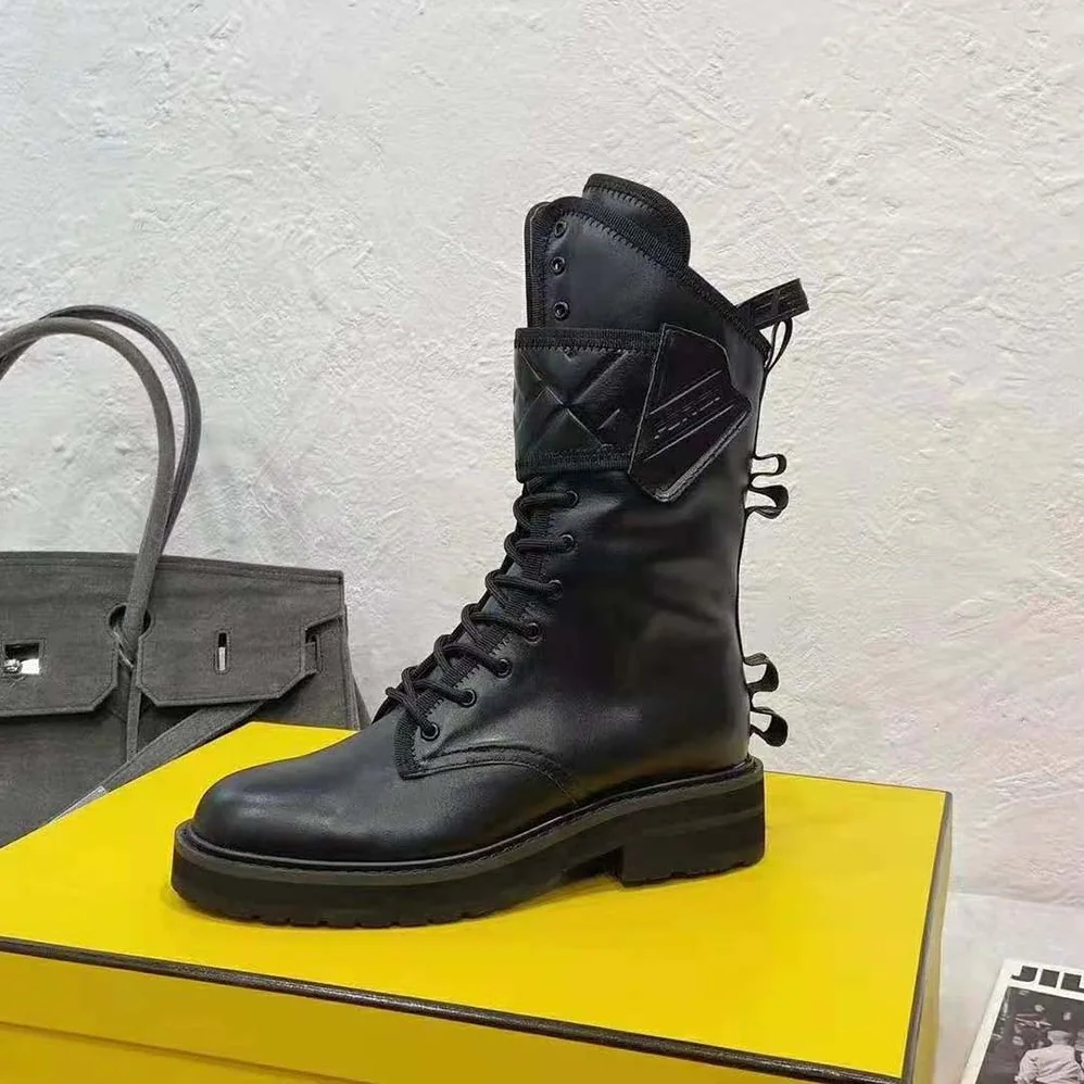 Fendi Black Leather Biker Boots for Women Fendi Black Leather Biker Boots for Women